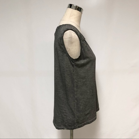 NWT Gray Burnout Distressed Muscle Tank Sz S - Picture 4 of 10